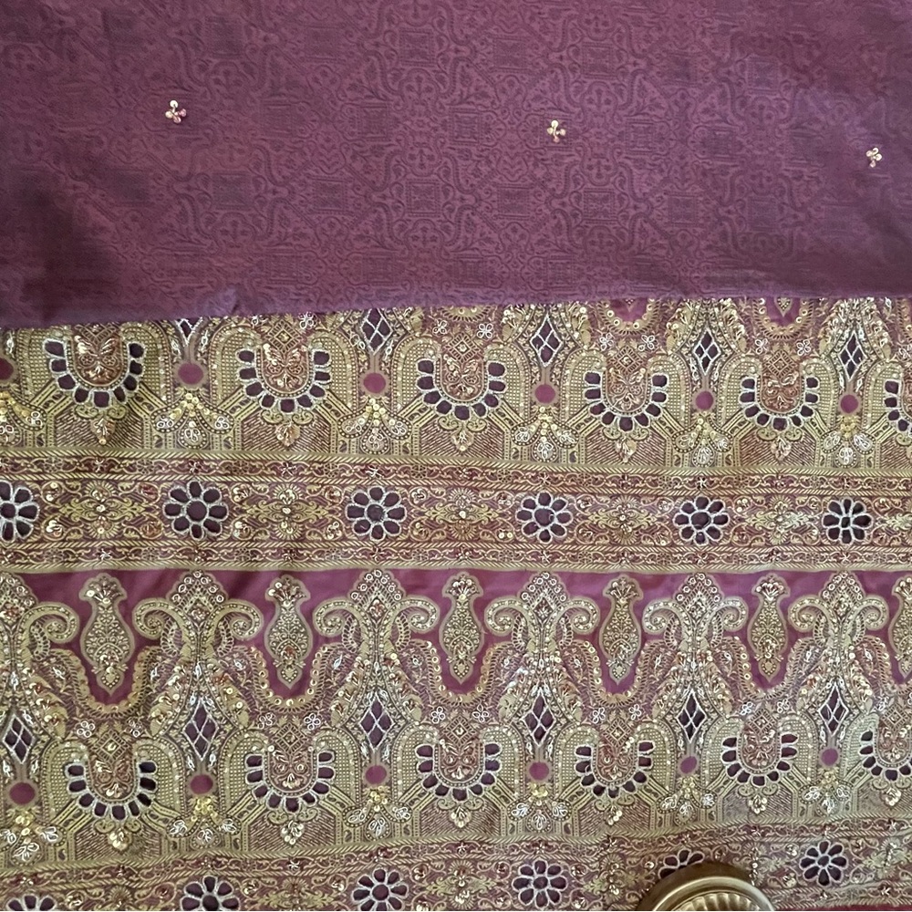 New without tags Maroon embroidered saree